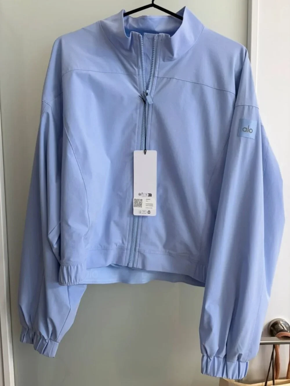 Alo Yoga Club House Jacket Light Blue Women's Size L - Picture 3 of 5